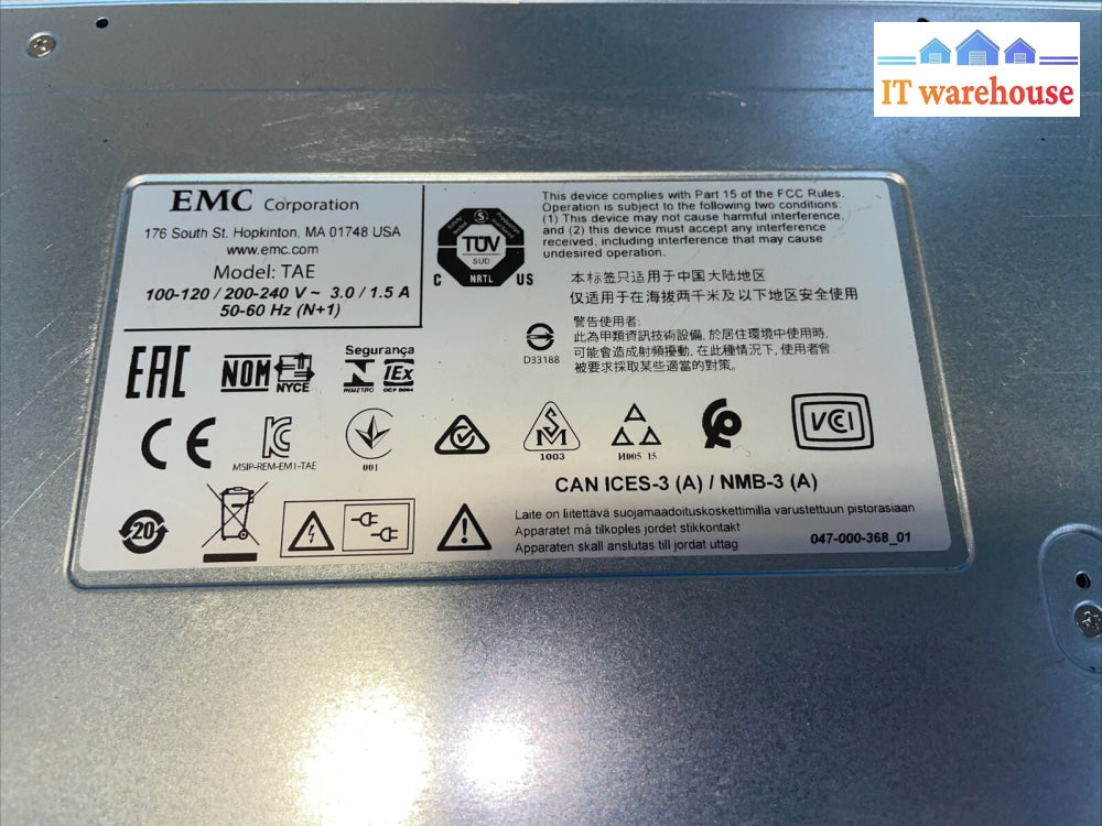 EMC Unity TAE 25-bay Storage Array W/ 2x PWS 2x SAS Controller  #2