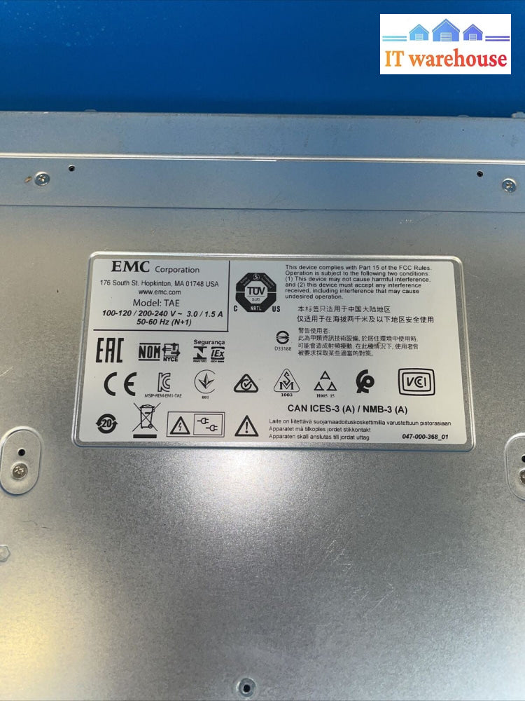 EMC Unity TAE 25-bay Storage Array W/ 2x PWS 2x SAS Controller  #3