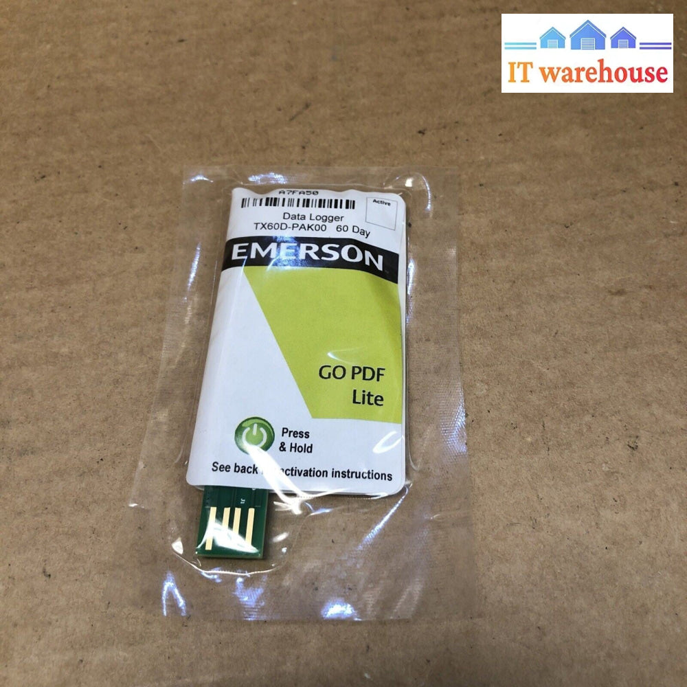 $ Emerson GO PDF Lite data logger TX600-PAK00 60 days