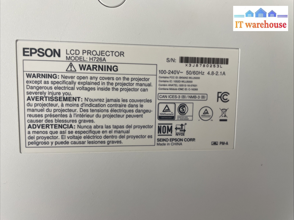 Epson BrightLink Pro 1460ui H726A with remote touch unit and pen