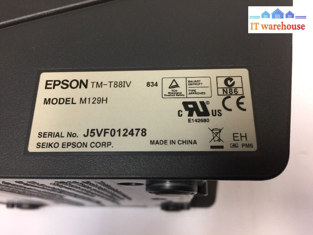 - Epson Micros TM-T88IV M129H POS Thermal Printer PARALLEL OR SERIAL (NO/ AC )
