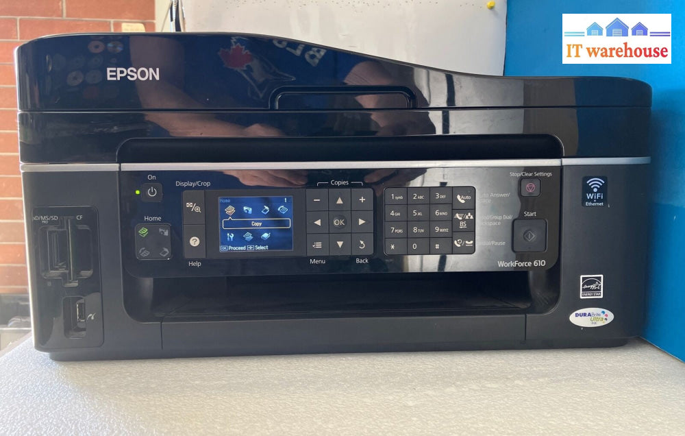 Epson Workforce 610 Wireless Inkjet All-in-One Printer C363B (No Ink Included) ~