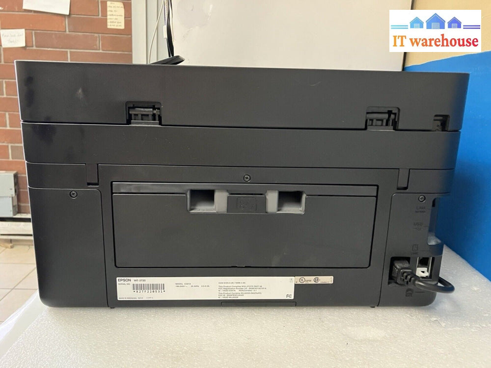 ~ Epson WorkForce Pro WF-3720 Wireless All-In-One Inkjet Printer-Black (No Ink)
