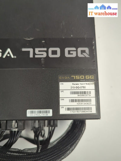EVGA 750 GQ 750GQ 210-GQ-0750 750W Power Supply Tested (4x 6 + 2 PCI-E/4 + 4 CPU)