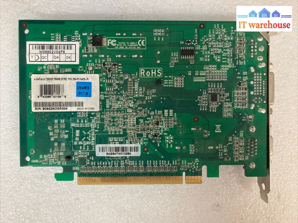 EVGA GeForce 7200GS 256MB DDR2 PCI-E Graphics Video Card 256-P2-N429-LR ~