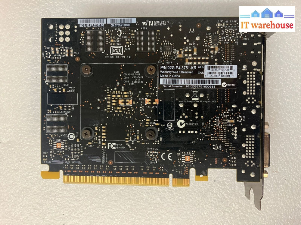 Evga Geforce Gtx 750Ti Pci-E Hdmi 2Gb Gddr5 Graphics Card (02G-P4-3751-Kr) ~