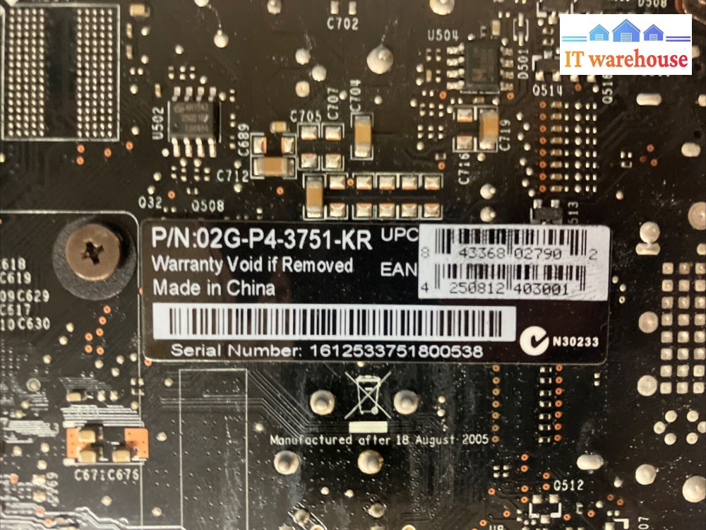 Evga Geforce Gtx 750Ti Pci-E Hdmi 2Gb Gddr5 Graphics Card (02G-P4-3751-Kr) ~