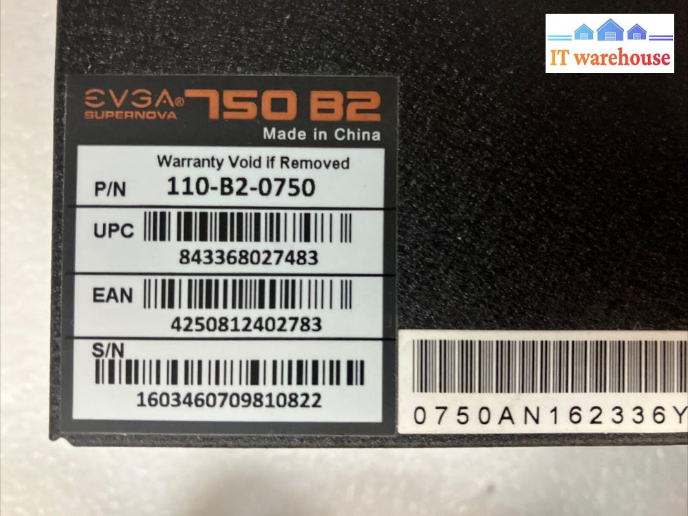 Evga Supernova 110-B2-0750 750-Watts B2 80 Plus Bronze 20 + 4 Pin Power Supply ~