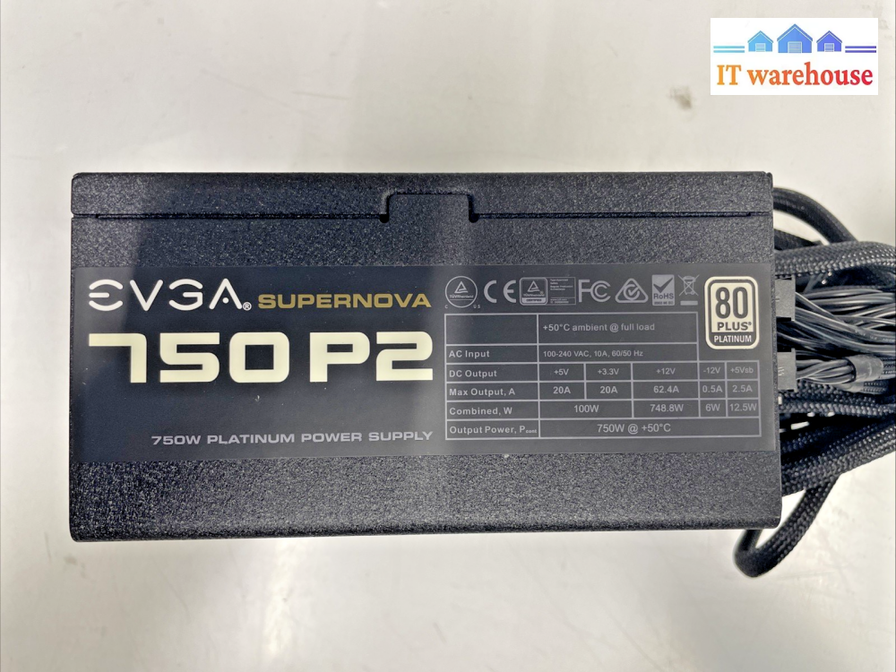 EVGA SuperNOVA 750 P2, 80+ PLATINUM 750W  power supply +