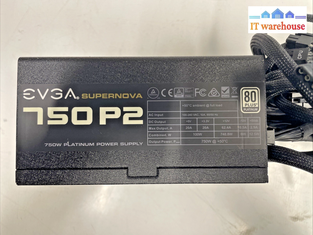 EVGA SuperNOVA 750 P2, 80+ PLATINUM 750W  power supply +