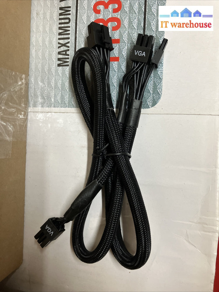~ EVGA VGA PCIe PSU Cable, 8-Pin to DUAL 8-Pin (6-Pin + 2-Pin) Power Cable
