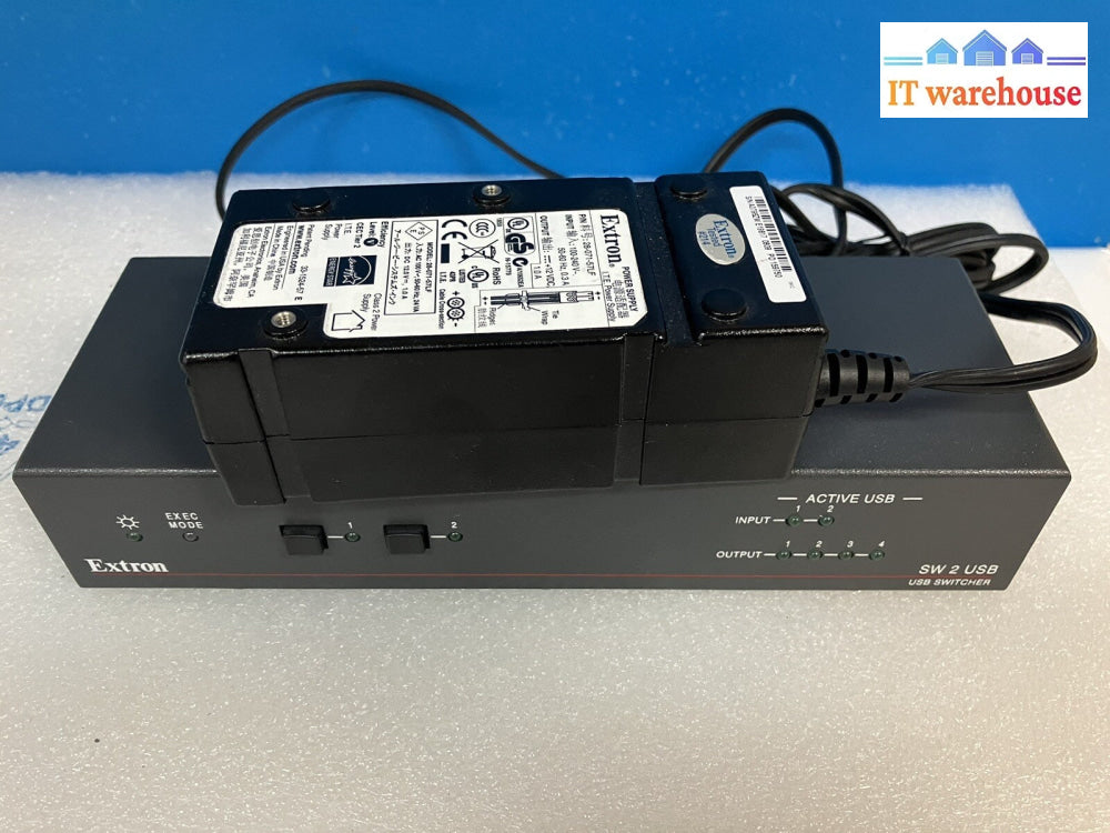 ~ Extron SW USB Series SW2 two input USB / 4  USB Output RS232 Switcher &Adapter
