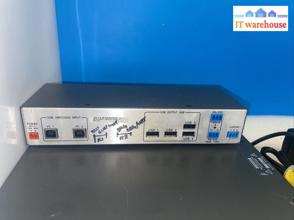EXTRON XPA 2001-70V Power Amplifier w/ Power & EXTRON SW 2 USB Switch ...