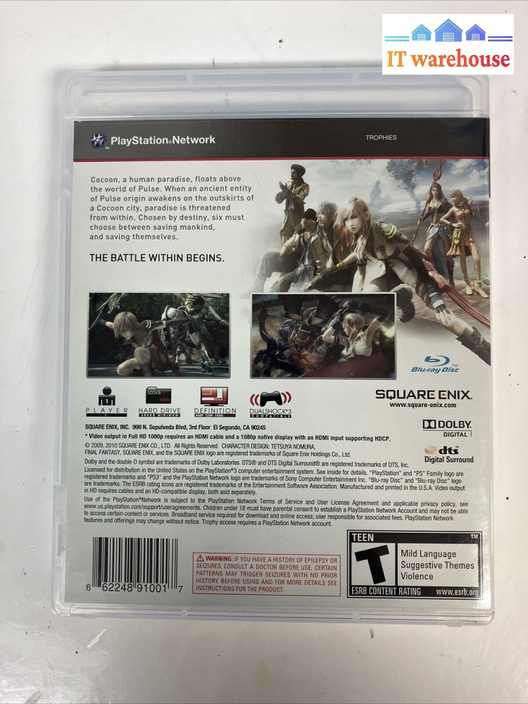 Final Fantasy Xiii Playstation 3 - Ps3 Complete In Box With Manual ~