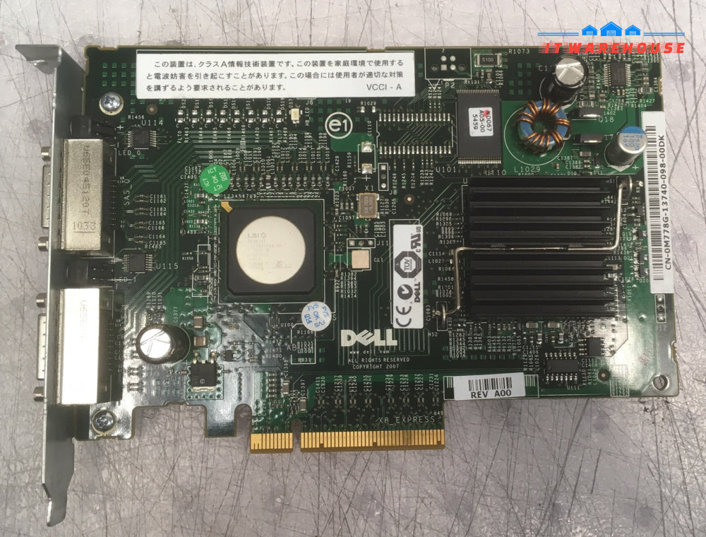 + FOR Dell PERC 5/E PCI-E x8 Dual Channel HBA External 0M778G M778G