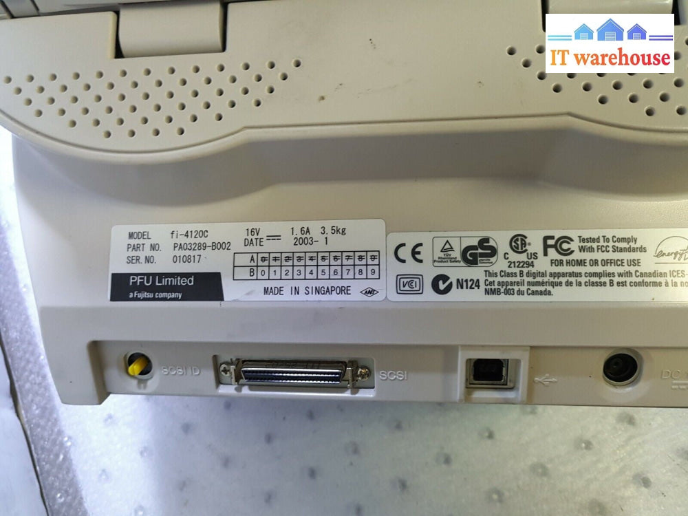 - (FOR PARTS) 3x FUJITSU SCANNERS WITHOUT AC ADAPTER (S500/Fi-4120C/SP30) 
