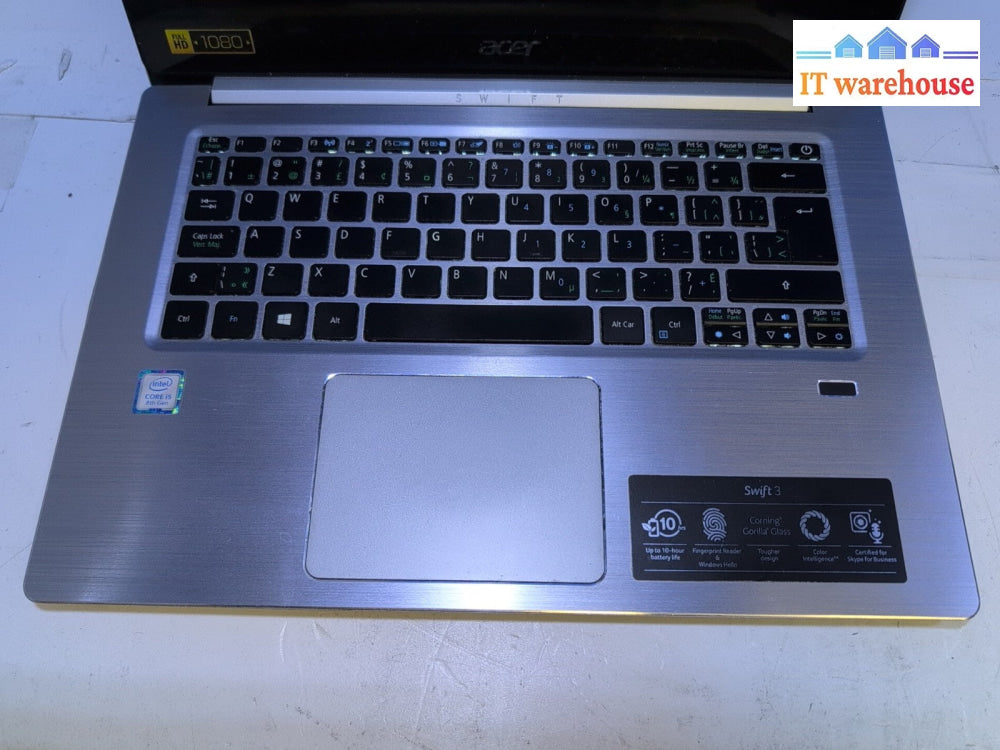 (*For Parts) Acer Swift SF314 14" Laptop Intel i5-8250U/8GB (NO SSD, NO AC) -