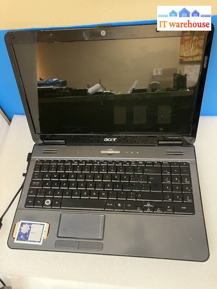 ~(For Parts, As is) Acer Aspire 5517 15.6" Laptop AMD CPU 2GB RAM No Disk (Read)