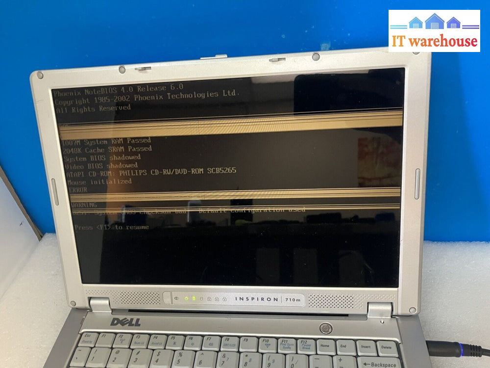 ~(For Parts, AS IS) Dell Inspiron 710m Intel Pentium M / 1GB RAM / No Disk *Read