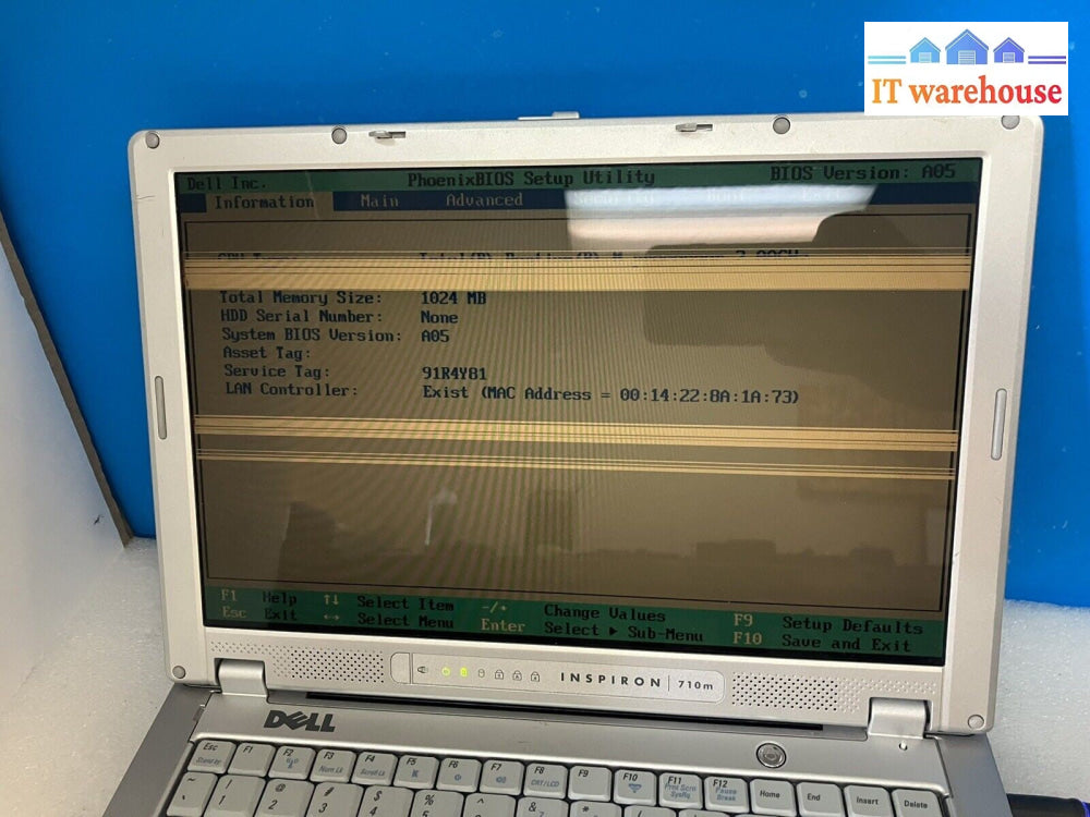 ~(For Parts, AS IS) Dell Inspiron 710m Intel Pentium M / 1GB RAM / No Disk *Read