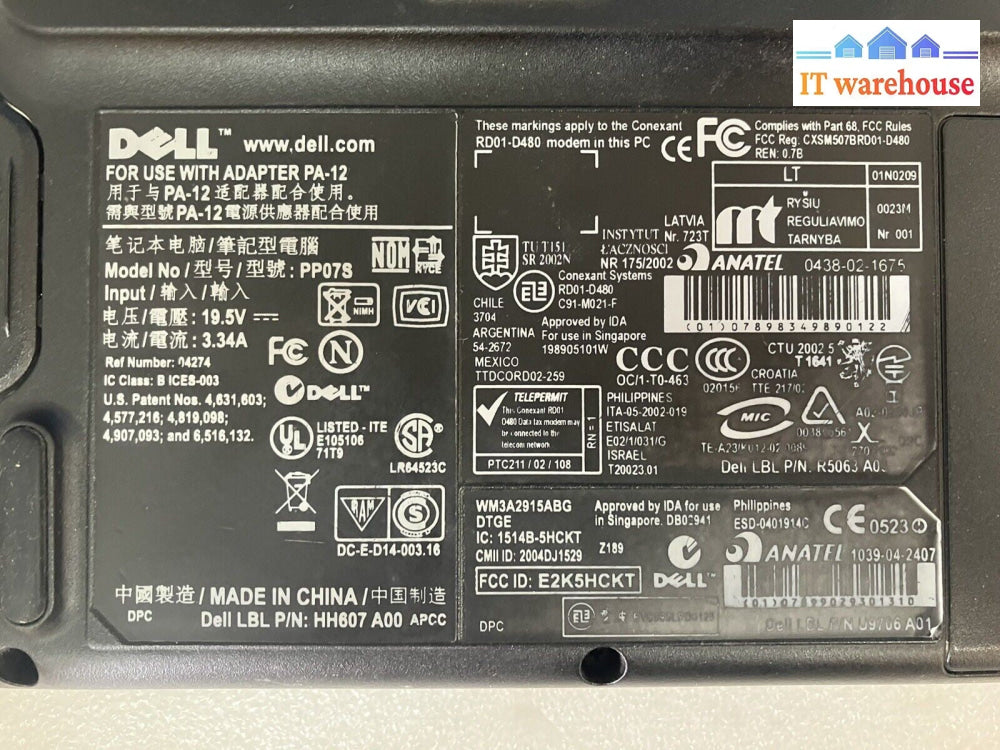~(For Parts, AS IS) Dell Inspiron 710m Intel Pentium M / 1GB RAM / No Disk *Read