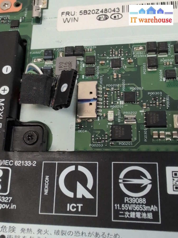 (FOR PARTS) Lenovo ThinkPad P15v Gen 1 15.6" Laptop i7-10th CPU (NO RAM/SSD) -
