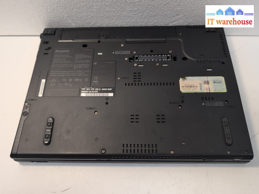 (For Parts) Lenovo ThinkPad T400 14" Laptop P8600 CPU/3GB RAM(Disk Read Error) -