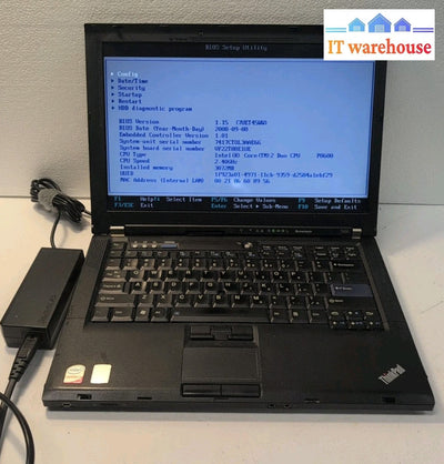 (For Parts) Lenovo ThinkPad T400 14" Laptop P8600 CPU/3GB RAM(Disk Read Error) -