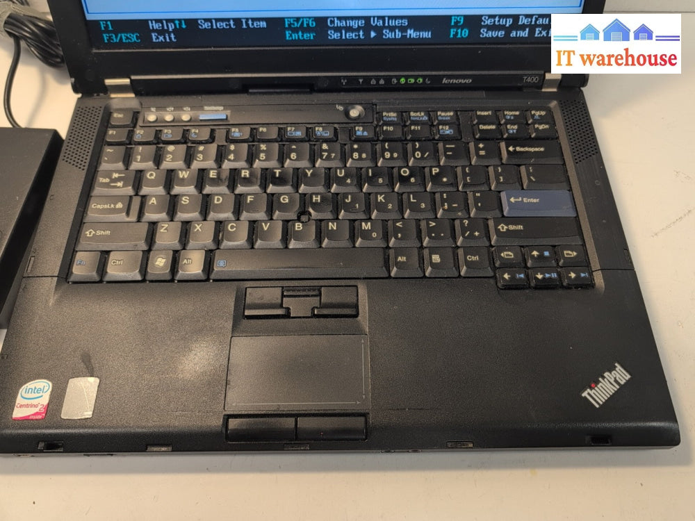 (For Parts) Lenovo ThinkPad T400 14" Laptop P8600 CPU/3GB RAM(Disk Read Error) -
