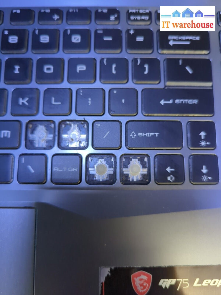 (For Parts) Msi Gp75 Leopard Laptop I7-10Th Cpu/Rtx 2070 (No Ssd Ram Ac) -