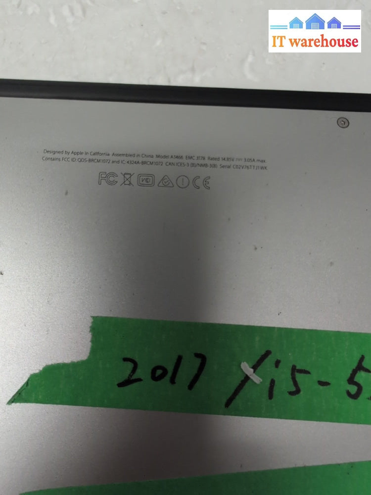 (For Parts, No Power) 3x Apple  13" MacBook Air A1466 (2017/2017/2012)  i5 CPU -