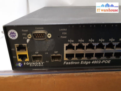 -  Foundry Fastlron Edge 4802-POE FES4802-POE 48-port POE Switch 