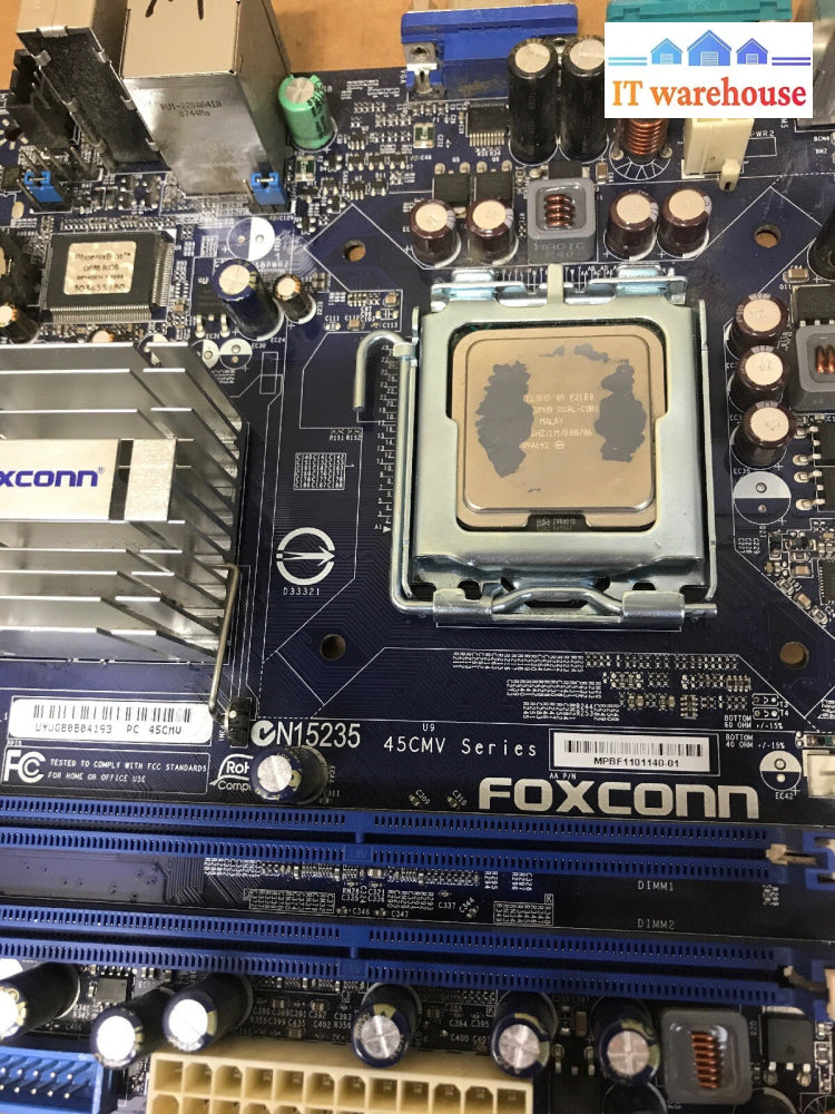 FOXCONN 45CMV UYUG0804193 LGA775 LOW POWER MOTHERBOARD + E2180 Duo core CPU