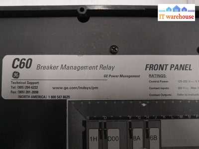 - FRONT PANEL REPLACEMENT FOR GE Multilin C60 Breaker Management Relay 