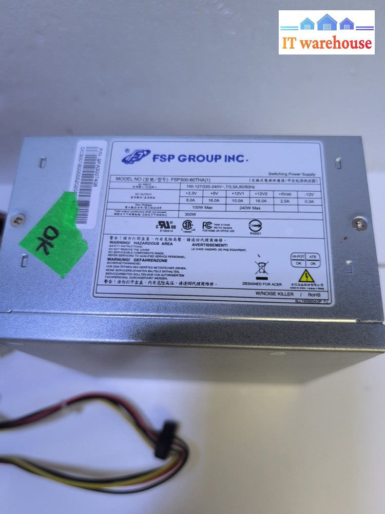 FSP FSP300-60THA Power Supply 300W PSU Tested -