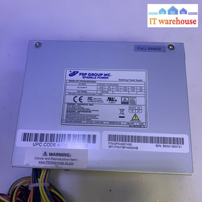 FSP Group 400W Micro ATX12V/SFX12V PFC Power Supply FSP400-60GHS(85)
