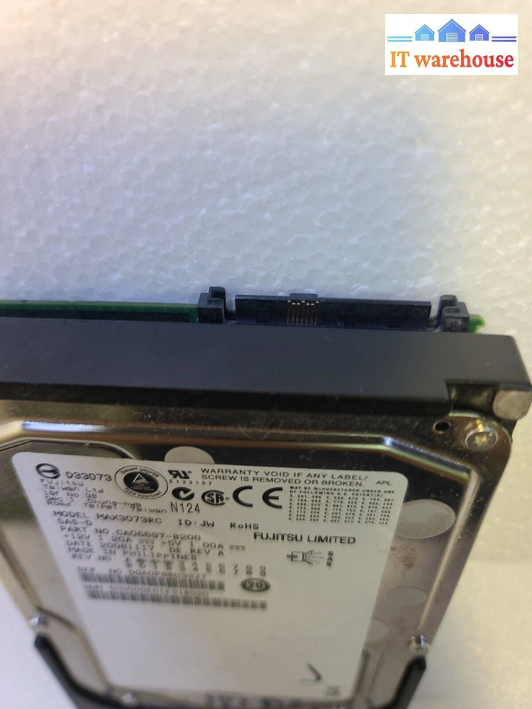 - Fujitsu MAX3073RC CA06697 3.5" 15K RPM 73GB SAS HDD HARD DRIVE Tested 