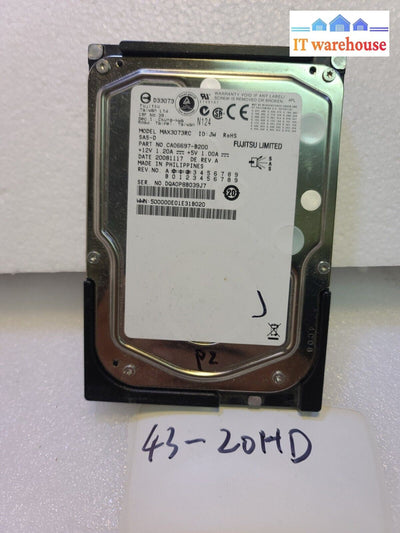 - Fujitsu MAX3073RC CA06697 3.5" 15K RPM 73GB SAS HDD HARD DRIVE Tested 
