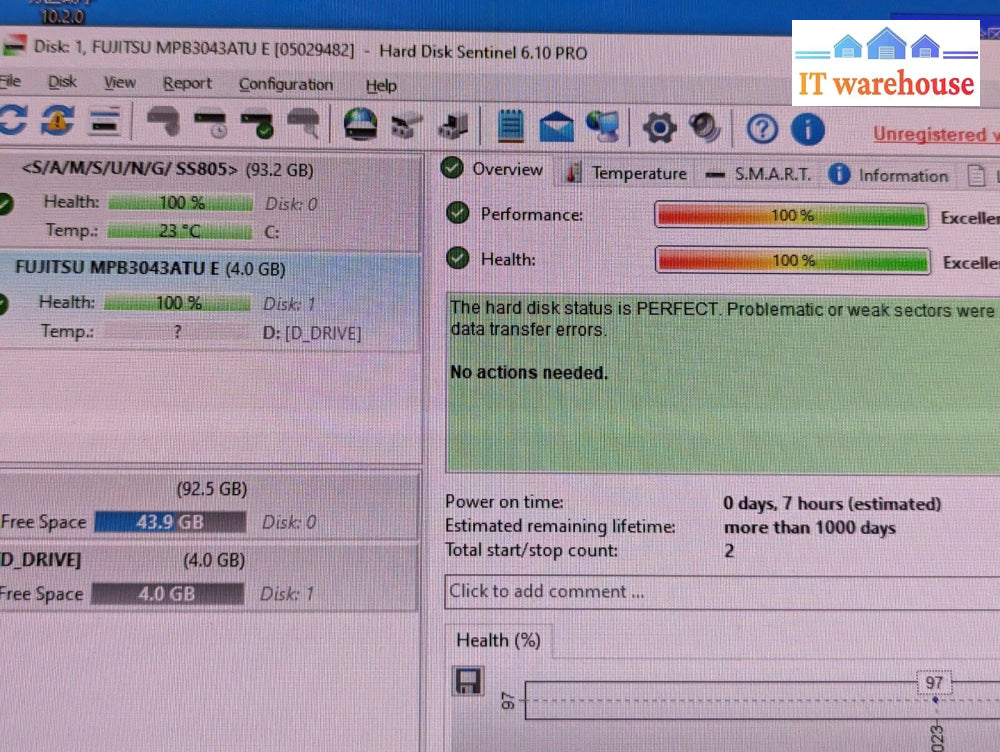 - Fujitsu Mpb3043At Pn Ca01630 4.0Gb Ide 3.5’ Hard Drive Tested (7 Hours Only)