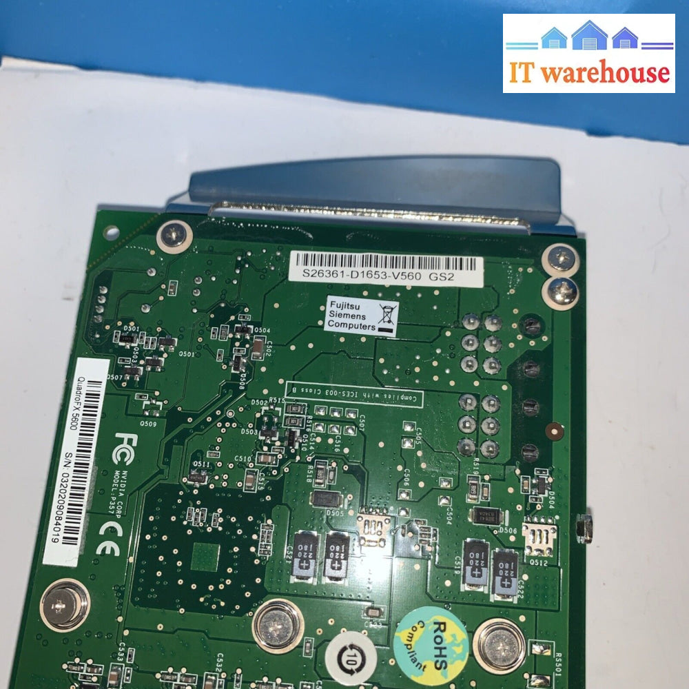 Fujitsu NVIDIA Quadro FX5600 S26361-D1653-V560 GS2 1.5GB Graphics Card