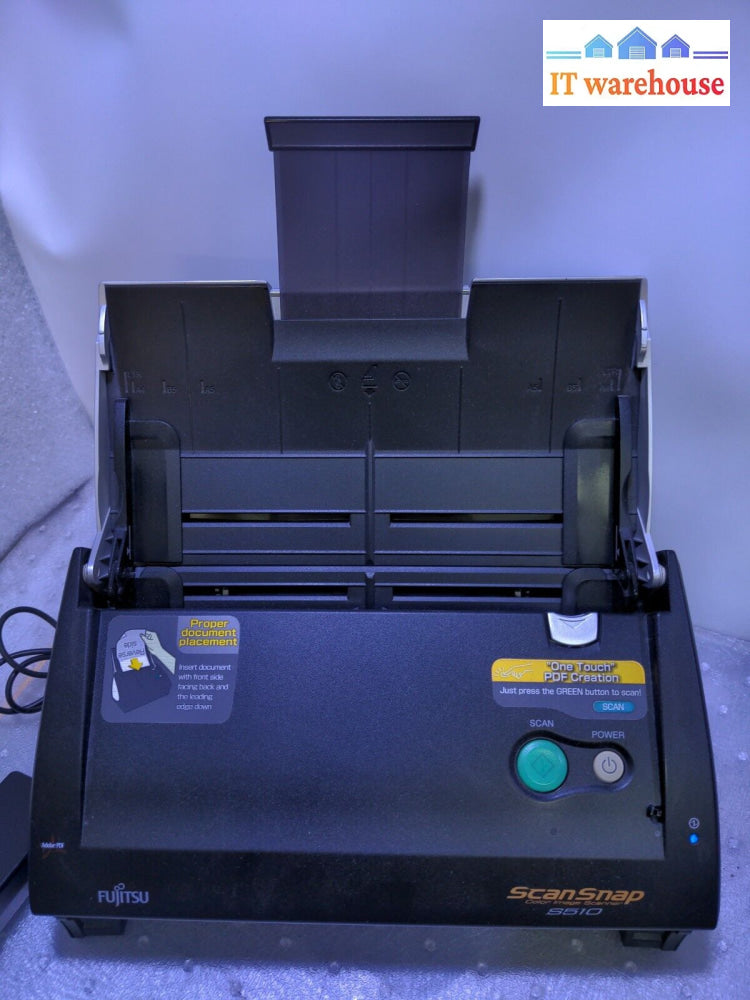 - Fujitsu Scansnap S510 Usb Color Image Document Scanner Pa03360 W/Ac Tested