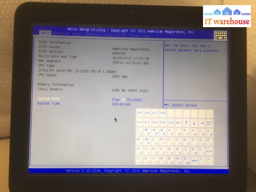 Fujitsu Teampos 7000 Touch Pos Core I3-2120 Ddr3 4G 2X250G Hdd W/ Ac No Os