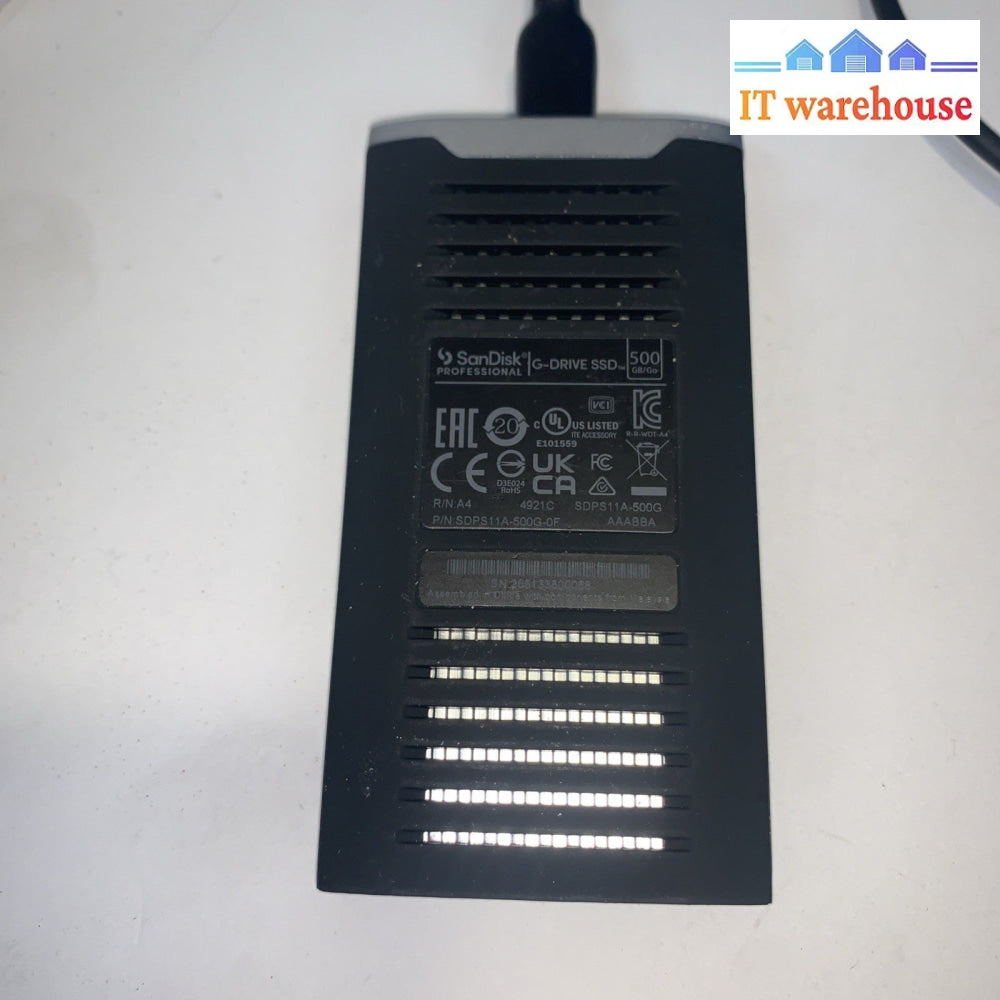 G-drive 500GB SSD external USB drive (3 Hours power on Only)