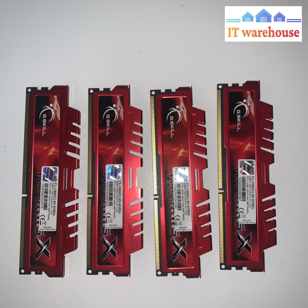 G.SKILL Ripjaws X 32GB (4x8GB) DDR3 1600MHz PC3-12800 Desktop Memory Red