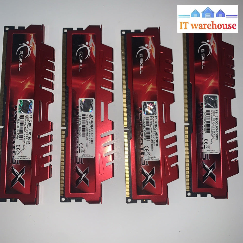G.SKILL Ripjaws X 32GB (4x8GB) DDR3 1600MHz PC3-12800 Desktop Memory Red