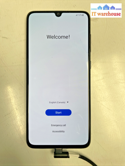 Galaxy A70 128GB with small crack   (Unlocked)  Tested  +
