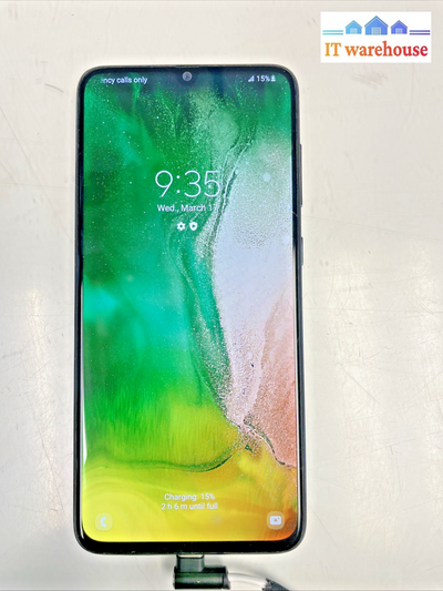 Galaxy A70 128GB with small crack   (Unlocked)  Tested  +