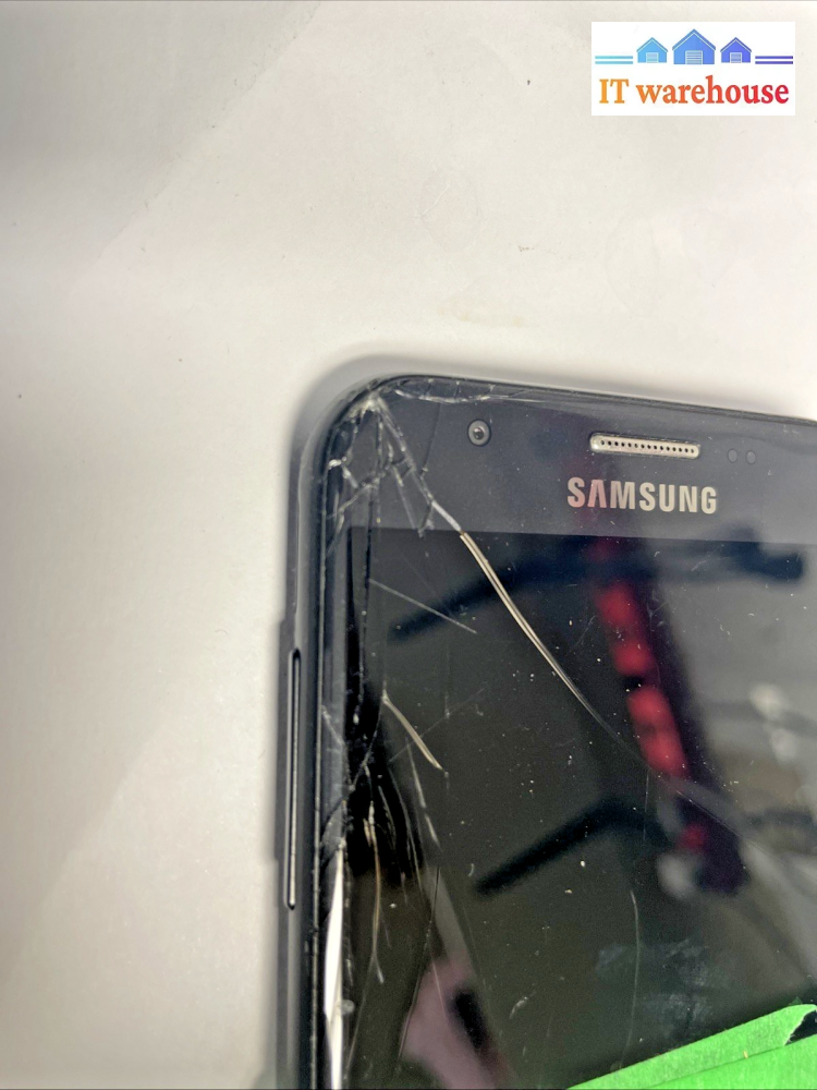 Galaxy J3 Prime   16GB with cracked screen unlocked Smartphone  TESTED  +