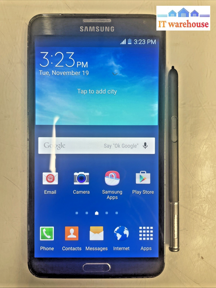 Galaxy  note3 32G  with little crack  Unlocked SmartPhone Tested  +