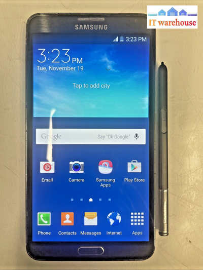 Galaxy  note3 32G  with little crack  Unlocked SmartPhone Tested  +